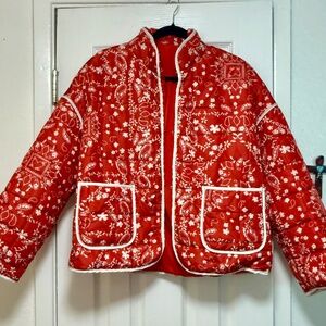 Cute red puffer jacket